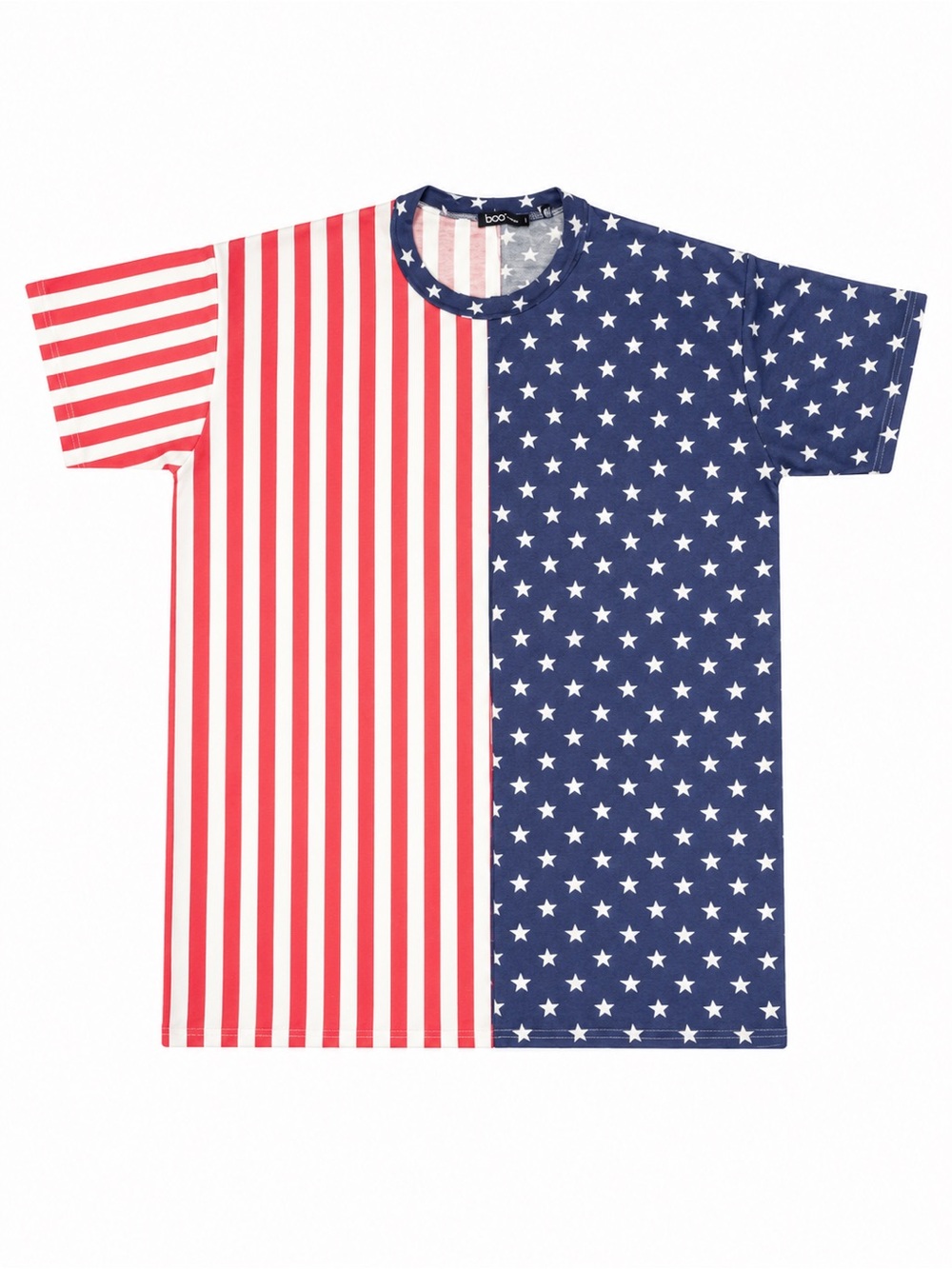 Boohoo Patriotic American Flag Tee | Stars & Stripes | Size US 6